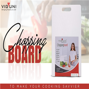 Viguni Chopping Board 39X26 CM Thickness 12 MM For Kitchen Vegetable Cutting Fruit Cutting Board White